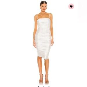 Nookie‎ x Revolve Cooper Ruched Midi Dress White Size XS
